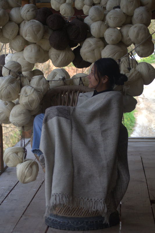 Heritage Throw/Blanket (Grey and White)