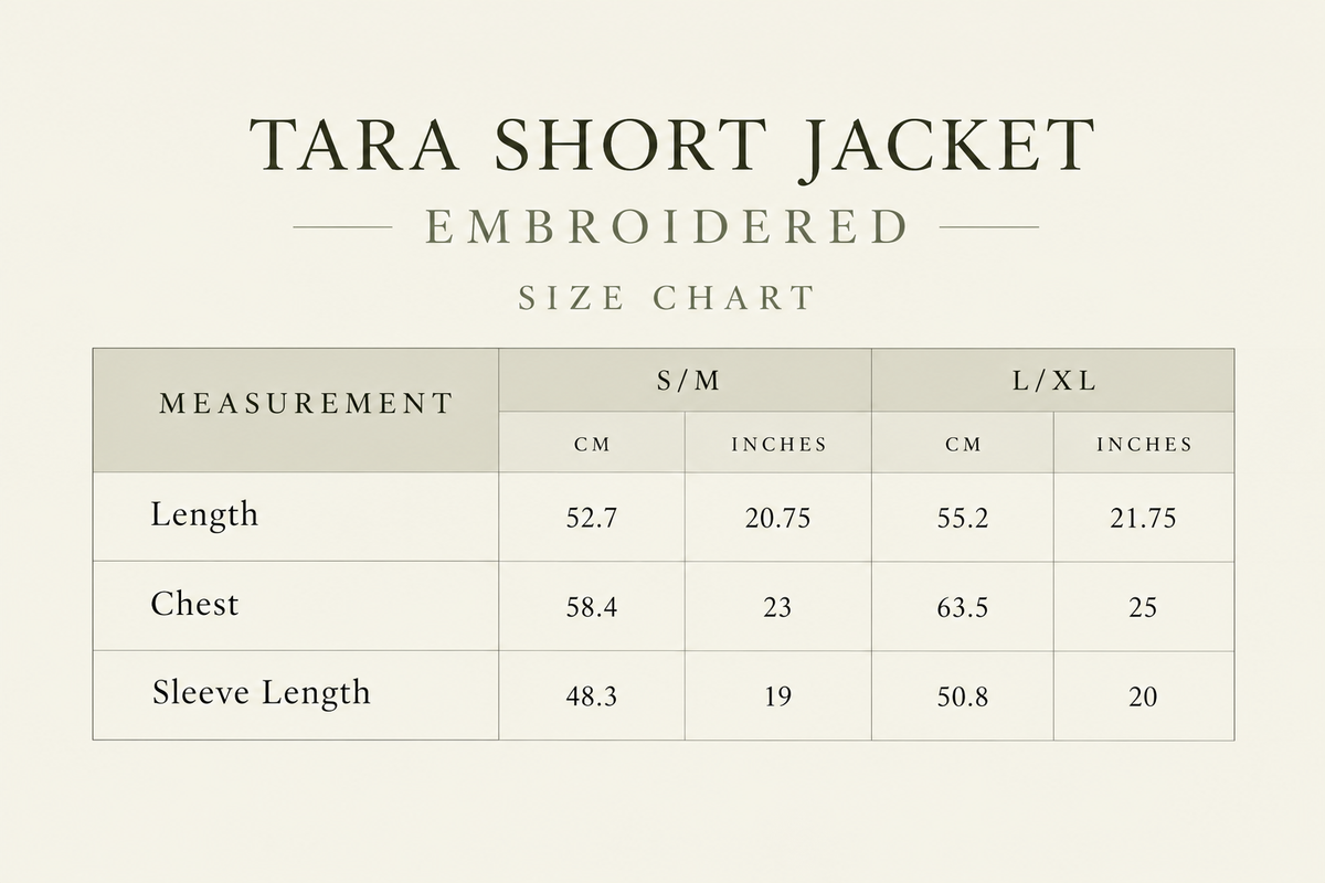 Tara Short Jacket Embroidered