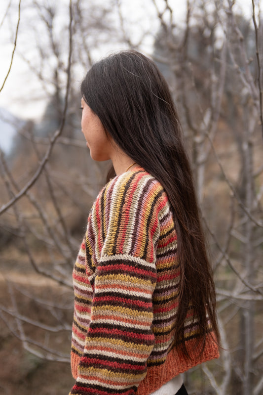 Striped Cropped Cardigan