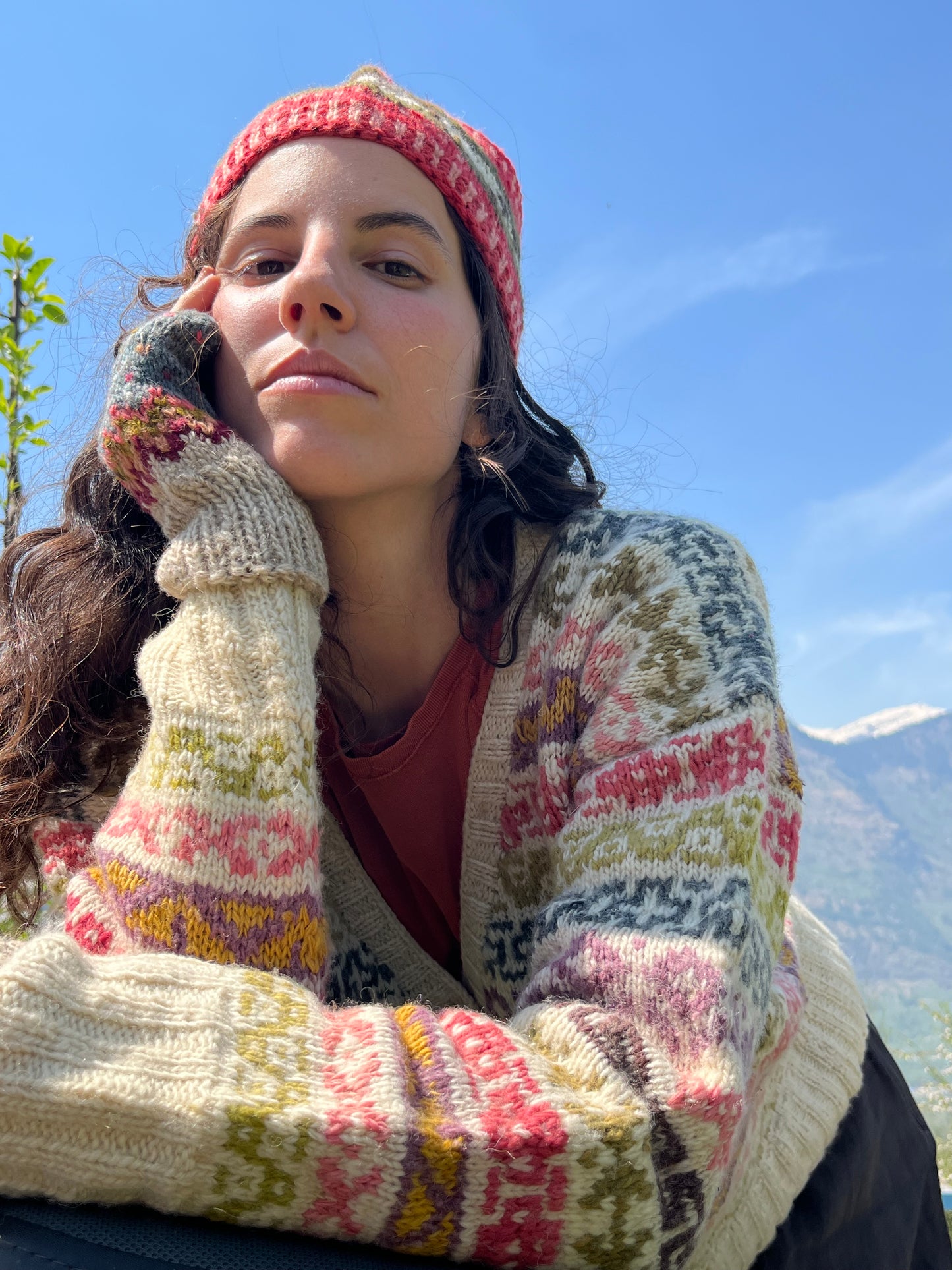 Hand-Knit Wool Cardigan