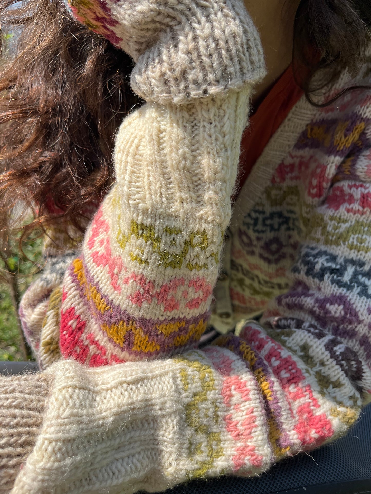 Hand-Knit Wool Cardigan