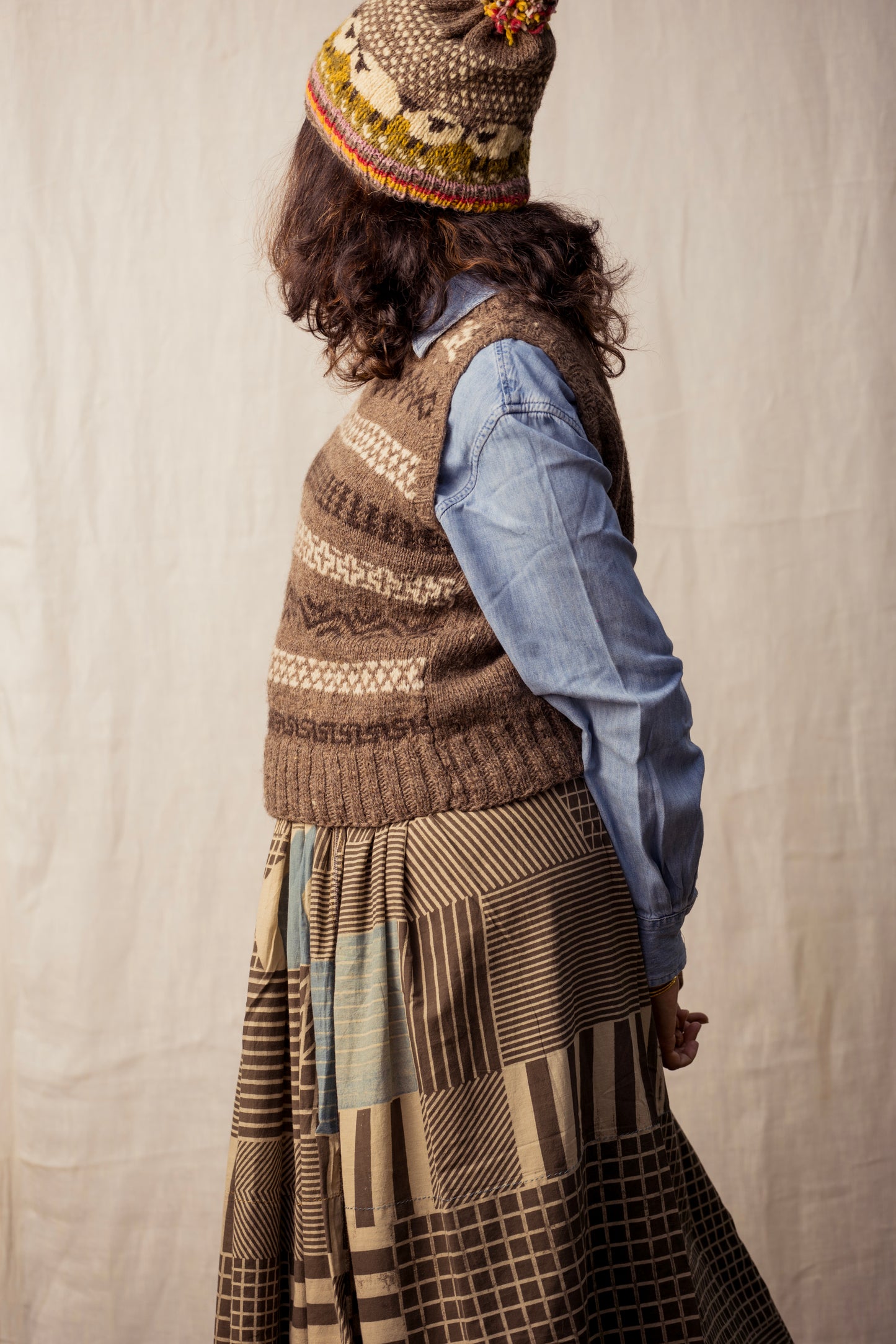 Lahuli Knit Monochrome Vest