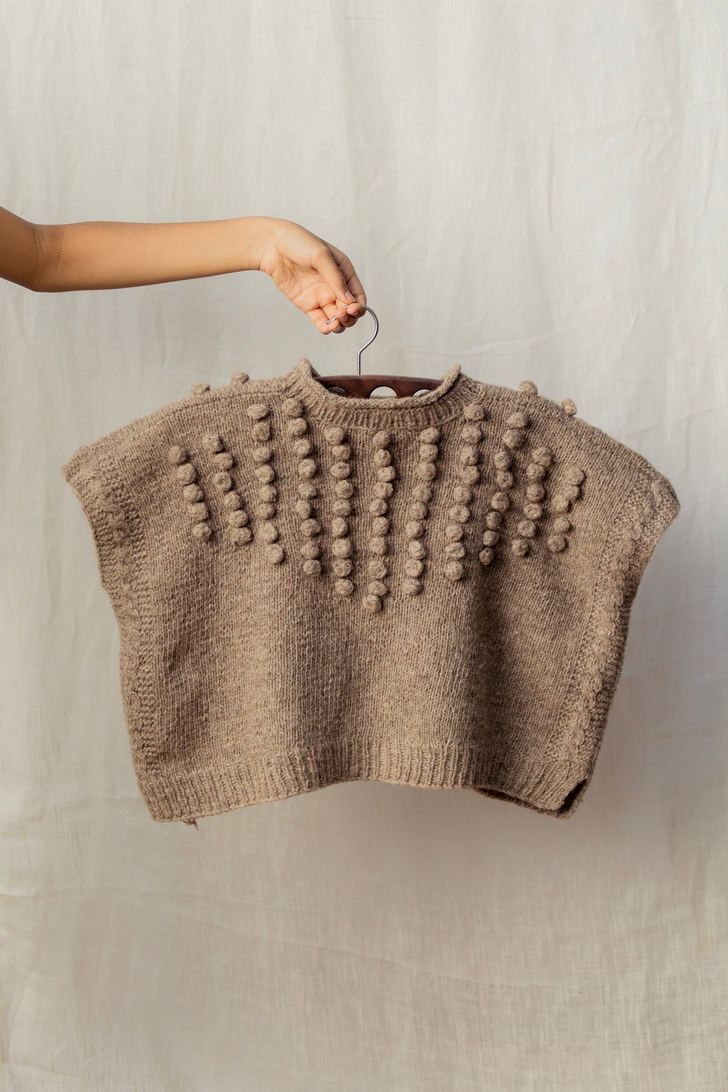 Bubble Crop Sweater (Grey)