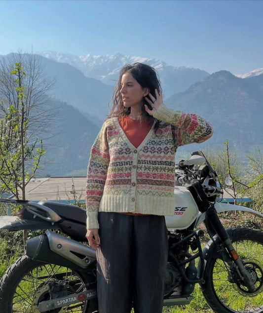 Hand-Knit Wool Cardigan