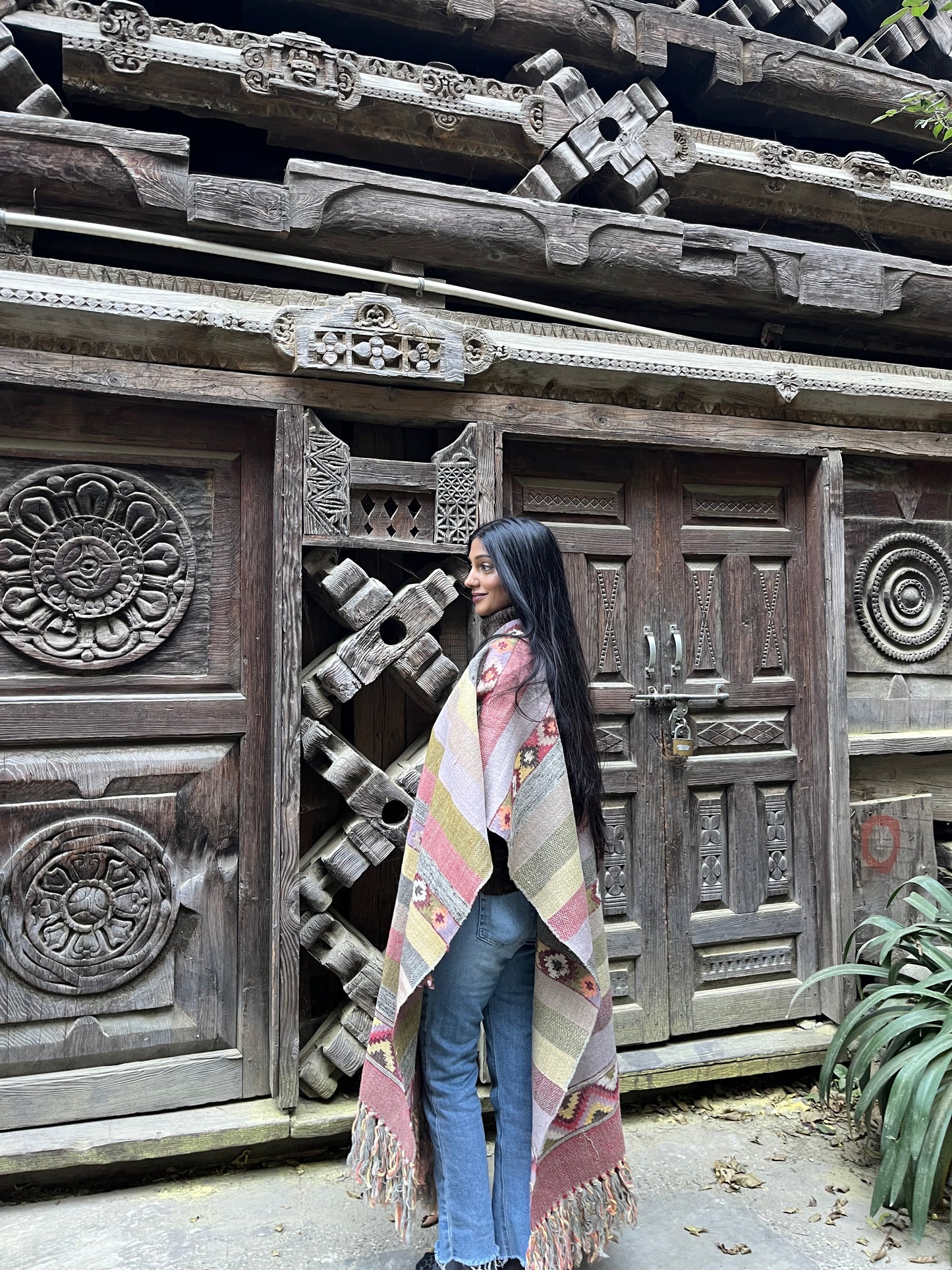 Rainbow Weave Poncho