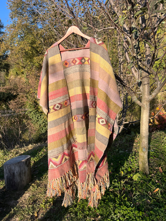 Rainbow Weave Poncho